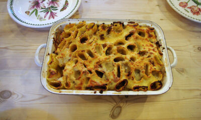 paccheri forno mozzarella e acciughe pranzo domenica