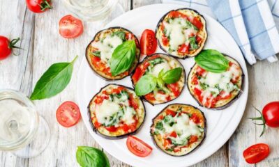 pizzette di melanzane, pomodoro