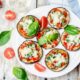 pizzette di melanzane, pomodoro