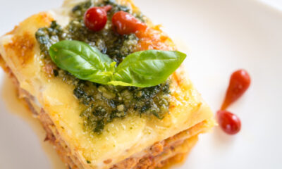 lasagne al pesto con patate e fagiolini