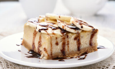 cheesecake con banana e cioccolato