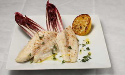 Scaloppine di pesce al radicchio