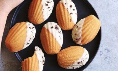 Madeleine glassate con cioccolato bianco