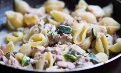 pasta con zucchine tonno e panna