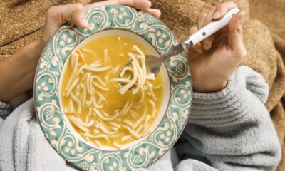 pasta e patate con croste di parmigiano