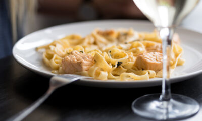 Pasta al salmone e crema di tartufo