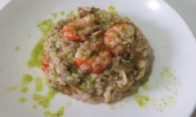 Il risotto ai carciofi e gamberi con la ricetta semplice