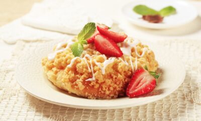 Torta streusel con le fragole