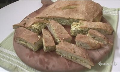 Focaccia con zucchine e feta