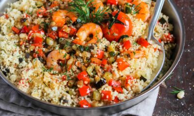 cous cous con zucchine e gamberi