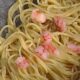 Spaghetti aglio, olio e peperoncino con gamberi rossi