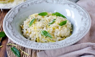 risotto con limone e menta