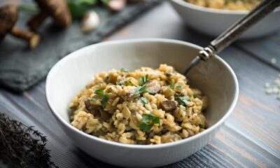 risotto con birra e salsiccia