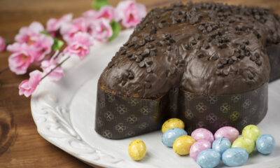 colomba con crema al cioccolato