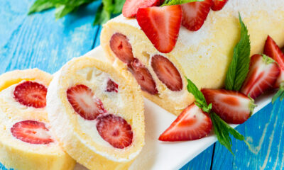 rotolo con fragole e mascarpone