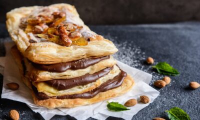 millefoglie con crema pasticcera e nutella