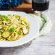 pasta con zucchine e crema di peperoni