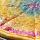 Rainbow glitter pizza