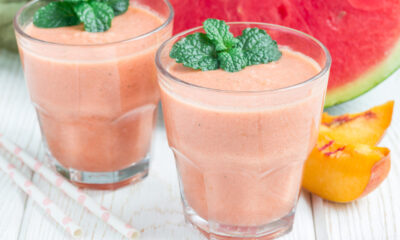 Smoothie anguria e pesca