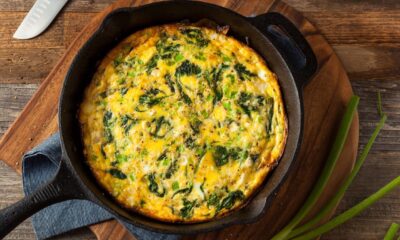 frittata al forno con ricotta, spinaci e pinoli