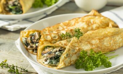 crespelle vegane ai funghi e besciamella