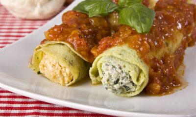 Cannelloni di crespelle con ricotta e spinaci