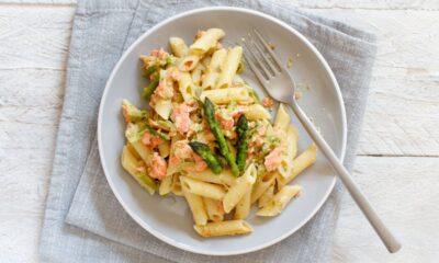 Pasta asparagi e salmone affumicato