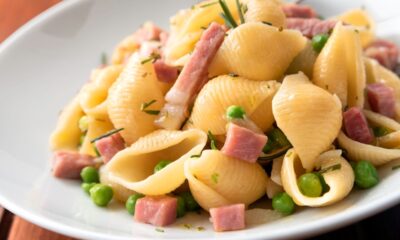 pasta piselli e prosciutto