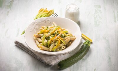 pasta con fiori di zucca