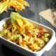 Pasta fiori di zucca e pancetta