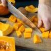 Crema di zucca al profumo di zenzero con cuore di gorgonzola DOP